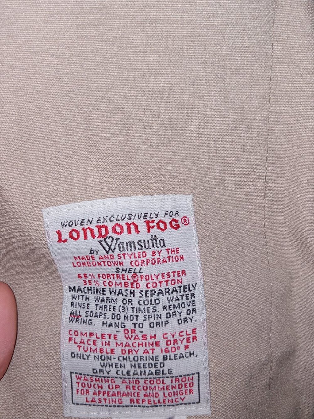 Vintage London Fog Trench Coat 40R USA Made Removable Liner Beige Long Coat - Picture 4 of 13